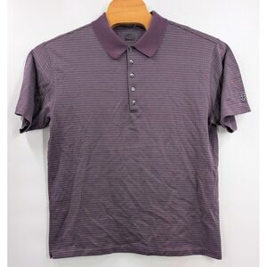 Tiger Woods Mens size XL Golf Polo Shirt Double Mercerized 60/2 Purple Geometric